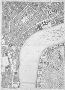 Mappa di Covent Garden e Westminster, Londra, 1746
